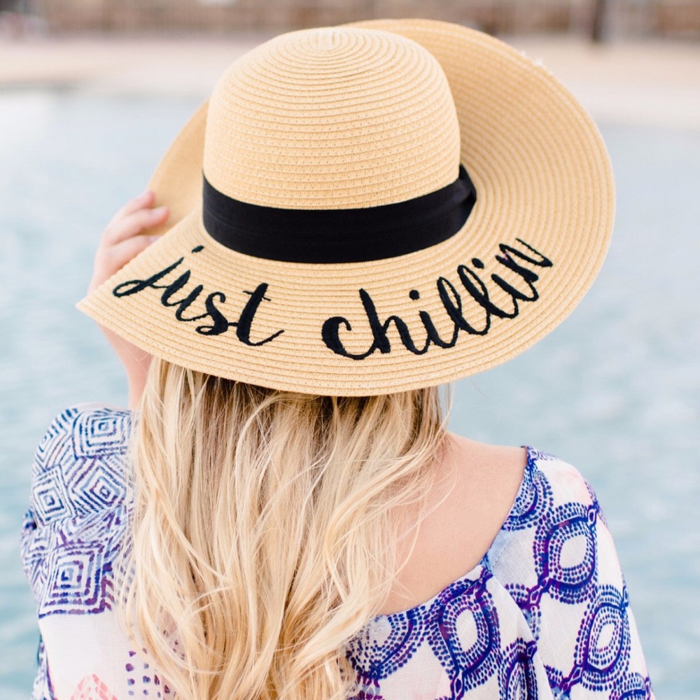 Just Chillin' Floppy Sun Hat